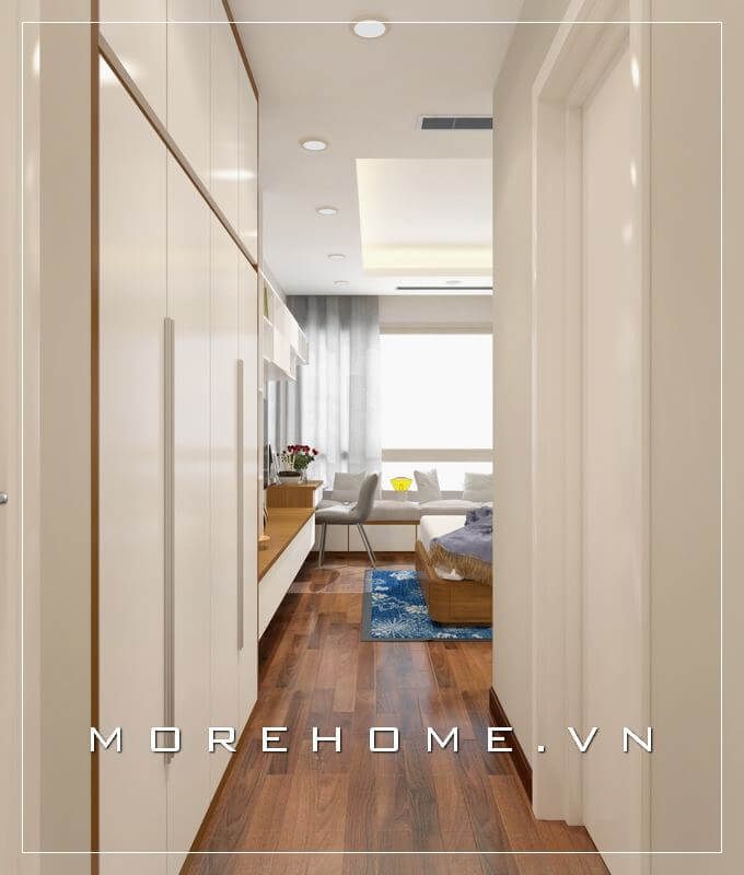 Thiết kế tủ quần áo hiện đại, đơn giản, phù hợp với nhiều không gian phòng ngủ